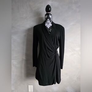 Candice Fraiberger Paris Sparkly Beaded Collar & Arms Formal Wrap Mini Dress